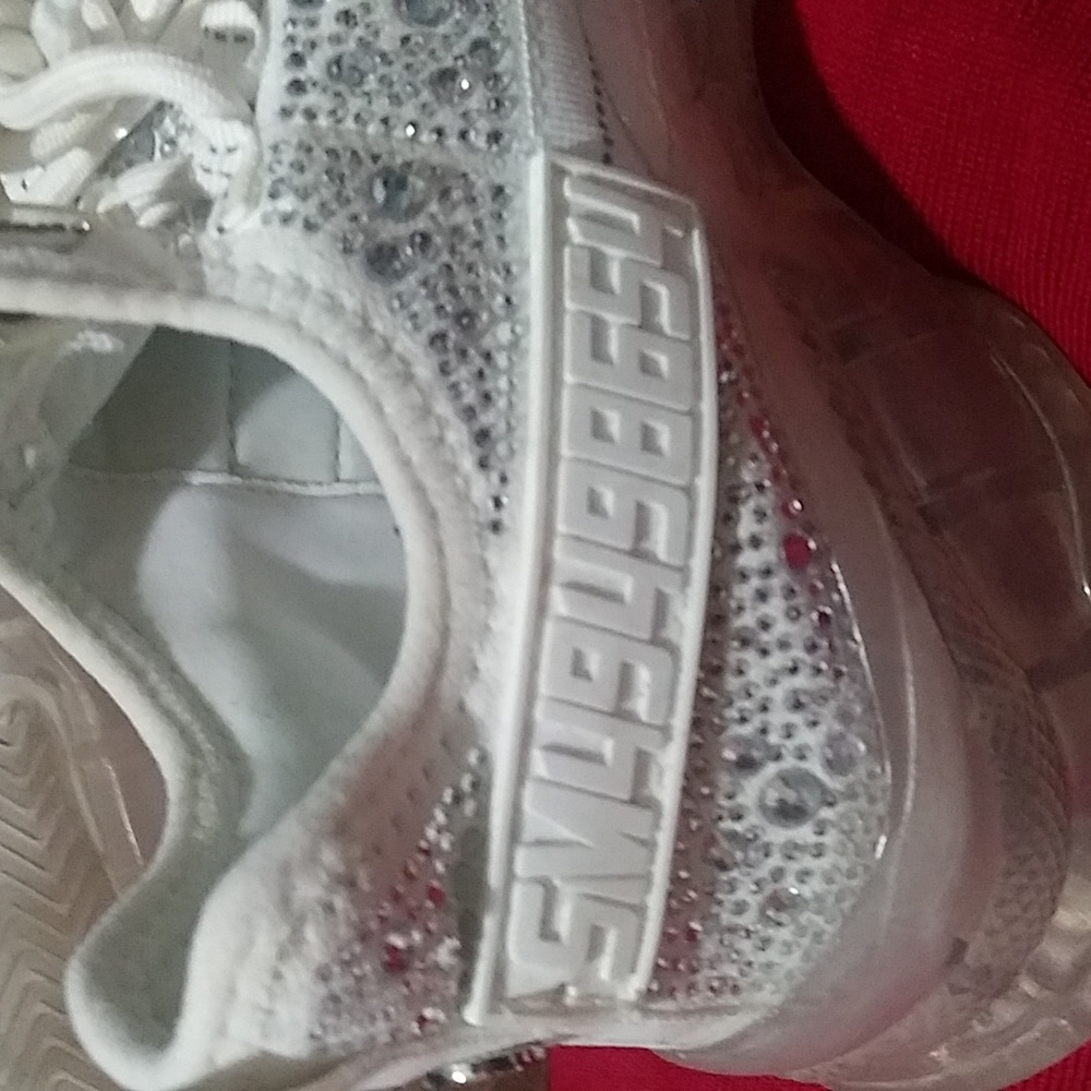 Steve Madden silver white sparkly tennis 6 - Picture 3 of 8